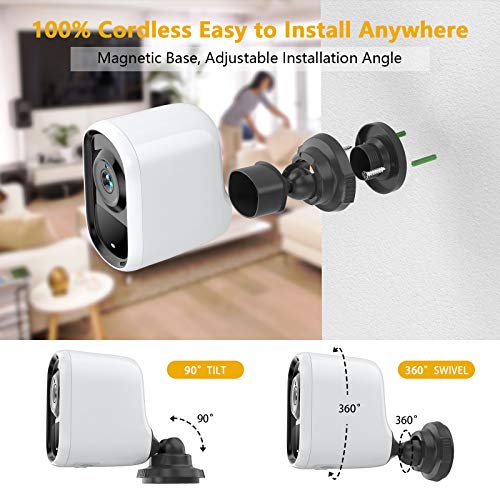 Read more about the article Indoor/Outdoor Security Camera Wireless WiFi, Rechargeable Battery Powered Home Security Camera, Night Vision, Motion Detection, Two-Way Audio, 1080P Quality Picture, Waterproof, Cloud/SD Slot Storage
