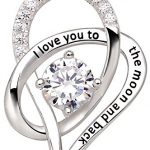 ALOV Jewelry Sterling Silver Love Heart Pendant Necklace