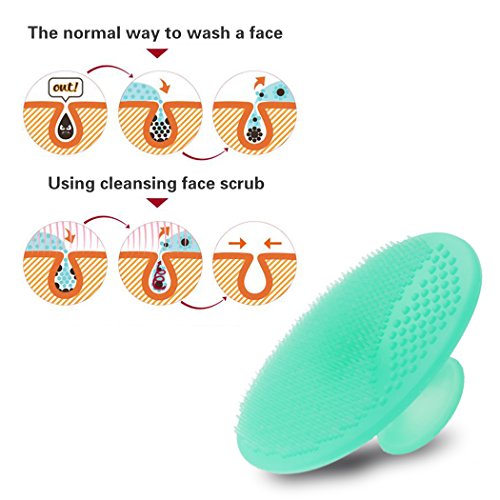 You are currently viewing Face Scrubbers Exfoliating Facial Cleansing Brush-Soft Silicone Bristle-Remove Dead Skin Toxins-Improves Lymphatic Functions Exfoliates Stimulates Blood Circulation for Sensitive/Delicate/Dry Skin