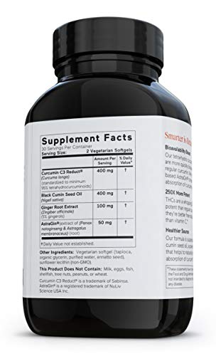 You are currently viewing Smarter Turmeric Curcumin – Potency and Absorption in a SoftGel – The Most Active Form of Curcuminoid Found in the Turmeric Root – 95% Tetra-Hydro Curcuminoids (30 Servings) (Packaging May Vary)