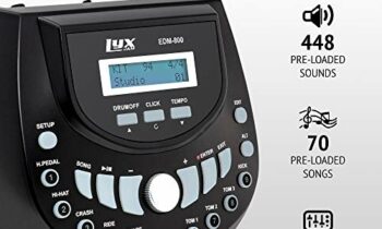 Read more about the article LyxJam 8-Piece Electronic Drum Kit, Professional Drum Set with Real Mesh Fabric, 448 Preloaded Sounds, 70 Songs, 15-Song Recording Capacity, Choke,Rim,Edge Capability & Kick Pad, Drum Sticks Included