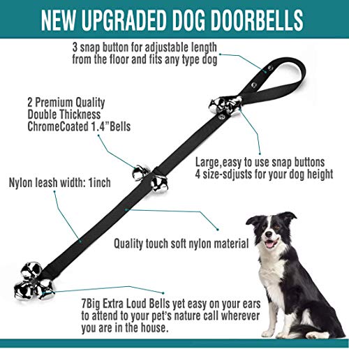 Read more about the article BLUETREE 2 Pack Dog Doorbells Premium Quality Training Potty Great Dog Bells Adjustable Door Bell Dog Bells for Potty Training Your Puppy The Easy Way – 7 Extra Large Loud 1.4 DoorBells