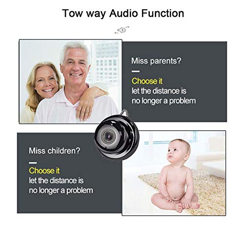 Read more about the article Mini Camera Nanny cam Spy Camera with Audio, Home Surveillance Camera, Two-Way Voice and Video Call, 1080P IP HD Infrared Night Vision Motion Detection Reminder, for Home Car Indoor Outdoor Security