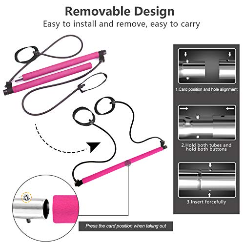 Read more about the article Pilates Bar Kit with Resistance Band,LADER Portable Resistance Band and Toning Bar Yoga Pilates Equipment Exercise Stick 8 Shape Body Shaping Resime Bar (Pink)