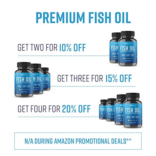 You are currently viewing Omega 3 Fish Oil 3,600 mg – Designed to Support Heart, Brain, Joints & Skin; with EPA + DHA; Burpless with a Natural Lemon Flavor; Non-GMO
