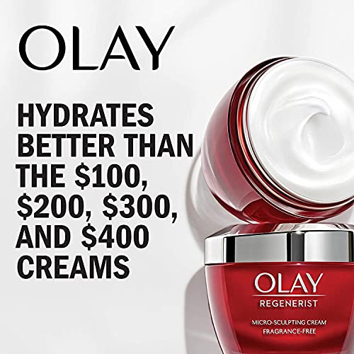 Read more about the article Olay Regenerist Micro-Sculpting Cream Face Moisturizer with Hyaluronic Acid, Niacinamide & Vitamin B3+, Fragrance-Free, 1.7 Ounce + Whip Face Moisturizer Travel/Trial Size Gift Set