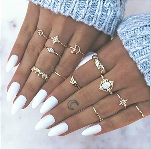 Read more about the article Sither 13 Pcs Women Rings Set Knuckle Rings Gold Bohemian Rings for Girls Vintage Gem Crystal Rings Joint Knot Ring Sets for Teens Party Daily Fesvital Jewelry Gift(style3)