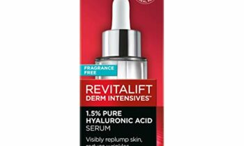 Read more about the article L’Oreal Paris Skincare Revitalift Derm Intensives 1.5% Pure Hyaluronic Acid Face Serum, Hyaluronic Acid Serum for Skin, Hydrates, Moisturizes, Plumps Skin, Reduces Wrinkles, Anti Aging Serum, 1 Oz