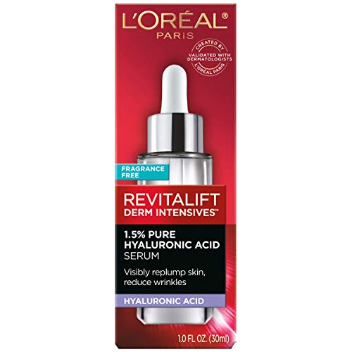 Read more about the article L’Oreal Paris Skincare Revitalift Derm Intensives 1.5% Pure Hyaluronic Acid Face Serum, Hyaluronic Acid Serum for Skin, Hydrates, Moisturizes, Plumps Skin, Reduces Wrinkles, Anti Aging Serum, 1 Oz