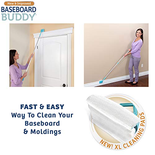 Read more about the article Baseboard Buddy – Baseboard & Molding Cleaning Tool! Includes 1 Baseboard Buddy and 3 Reusable Cleaning Pads, As Seen on TV