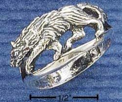 Read more about the article Plum Island Silver SR-0978/10 Sterling Silver Wolf Ring – Size 10