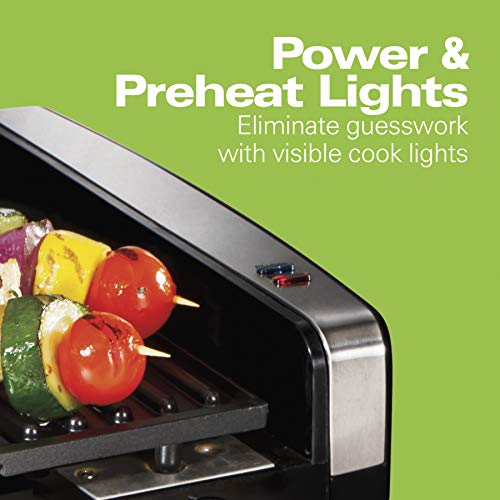 Read more about the article Hamilton Beach Electric Indoor Searing Grill Removable Easy-To-Clean Nonstick Plate, 6-Serving, Extra-Large Drip Tray, Stainless Steel (25360)