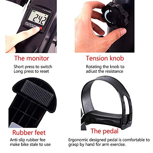 Read more about the article DECELI Under Desk Bike Pedal Exerciser – Portable Mini Exercise Bike for Arm/Leg Exercise, Mini Exercise Peddler with LCD Display（Black）