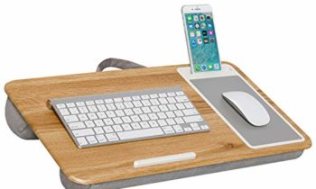 Read more about the article LapGear Home Office Lap Desk with Device Ledge, Mouse Pad, and Phone Holder – Oak Woodgrain – Fits Up to 15.6 Inch Laptops – Style No. 91589