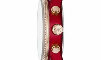 Read more about the article Michael Kors Women’s Ritz Quartz Watch with Stainless-Steel-Plated Strap, red, 18 (Model: MK6665)
