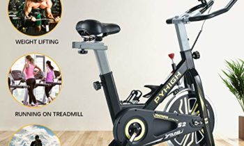 Read more about the article PYHIGH Indoor Cycling Bike Stationary Exercise Bike, Comfortable Seat Cushion, Ipad Holder with LCD Monitor for Home Cardio Workout Bike