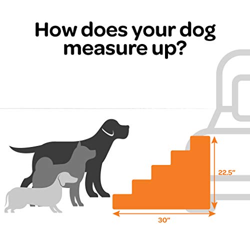 Read more about the article Best Pet Supplies USA Made Pet Steps/Stairs with CertiPUR-US Certified Foam for Dogs & Cats Ash Gray Linen, 5-Step (H: 22.5″) (ST235C-L)