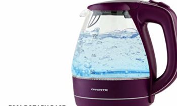 Read more about the article Ovente Portable Electric Glass Kettle 1.5 Liter with Blue LED Light and Stainless Steel Base, Fast Heating Countertop Tea Maker Hot Water Boiler with Auto Shut-Off & Boil Dry Protection, Purple KG83P