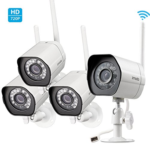 Read more about the article Zmodo Smart Wireless Security Cameras- 4 Pack- HD Indoor/Outdoor WiFi IP Cameras with Night Vision Easy Remote Access