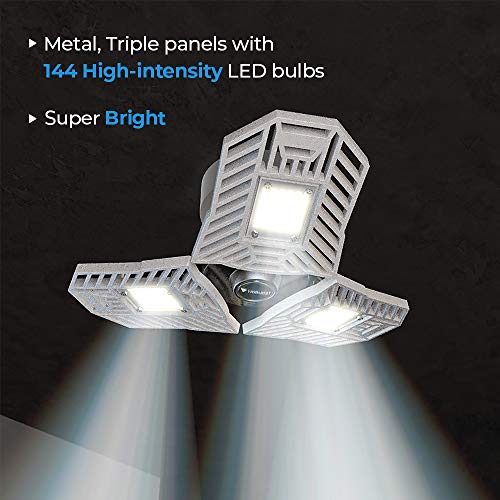 Read more about the article TRIBURST by Bell+Howell High Intensity Lighting with 144 LED Bulb, Multi-Directional Triple Panel Light for Indoor and Outdoor, As Seen On TV (Original)