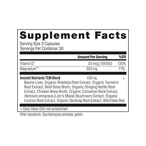 Read more about the article Magnesium Supplement by Ancient Nutrition, Magnesium 300mg with Vitamin D for Immune Support, Adaptogenic Herbs, Enzyme Activated, Paleo & Keto Friendly, 90 Capsules