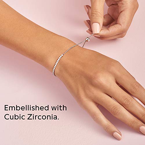 Read more about the article PANDORA Jewelry Sparkling Slider Tennis Cubic Zirconia Bracelet in Sterling Silver, 9.0″