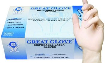 Read more about the article Great Glove 10015 1000 Piece Latex Disposable Food Safe Industrial Grade Lightly Powdered Gloves Large – Box of 10