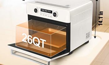 Read more about the article Hauswirt 26Qt Digital Air Fryer Oven, 1200W 10-IN-1 Countertop Kitchen Appliance With Separate Upper and Lower Heat Control, 85℉ to 450℉ Temerature Range, Convection Function, LCD Display For Air Fry, Bake, Dehydrate, Roast, Broil, Toast, Ferment, Reheat, Grill, Rotisserie – Retro White