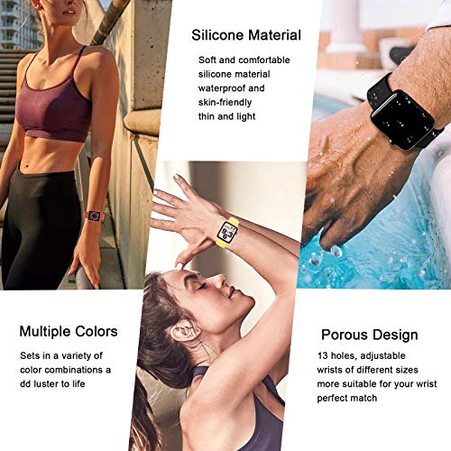 You are currently viewing eCamframe Compatible with Apple Watch Bands 40mm 38mm, 3 Pack Soft Waterproof Silicone Sport Straps for iWatch Series 6/5/4/3/2/1 & SE