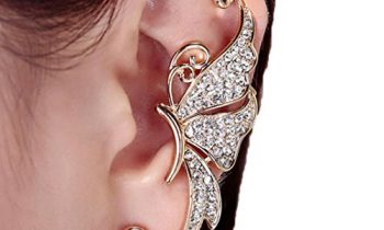 Read more about the article Kingfansion Splendid Cute Crystal Butterfly Wings Ear Clip Clamp Earring Fashion Jewelry for Women(only 1pc) (White)