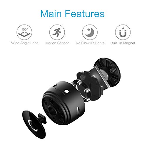 Read more about the article AREBI Spy Camera Wireless Hidden WiFi Mini Camera HD 1080P Portable Home Security Cameras Covert Nanny Cam Small Indoor Outdoor Video Recorder Motion Activated Night Vision A10 Plus [2021 Version]