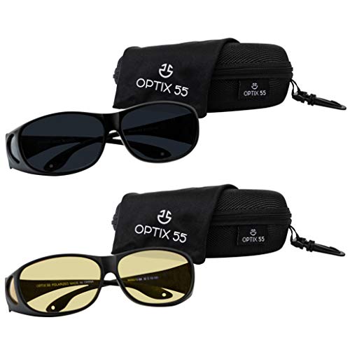 Read more about the article Fit Over HD Day / Night Driving Glasses Wraparound Sunglasses for Men, Women – Anti Glare Polarized Wraparounds (Night Vision / Sunglasses)