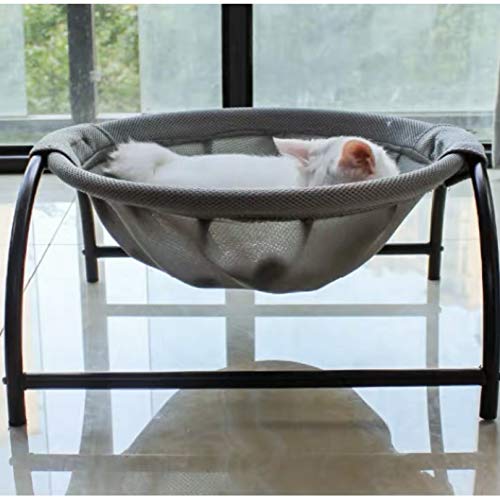 You are currently viewing Cat Bed Dog Bed Pet Hammock Bed Free-Standing Cat Sleeping Cat Bed Cat Supplies Pet Supplies Whole Wash Stable Structure Detachable Excellent Breathability Easy Assembly Indoors Outdoors (Gray)