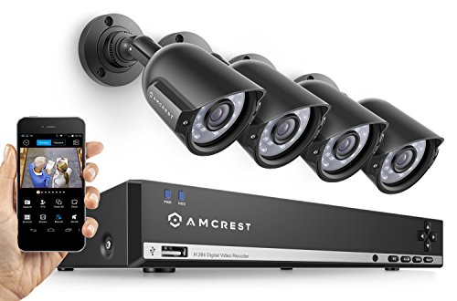 You are currently viewing Amcrest 960H Video Security System Four 800+TVL Weatherproof Cameras, 65ft Night Vision, 984ft Transmit Range, 500GB HDD