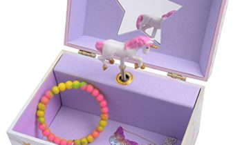 Read more about the article Jewelkeeper Girl’s Musical Jewelry Storage Box with Spinning Unicorn, Glitter Rainbow and Stars Design, The Unicorn Tune