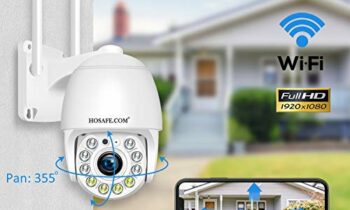 Read more about the article Security Camera Outdoor Wireless WiFi, Floodlight Camera HOSAFE Video Surveillance Cameras for Home Security System, PTZ, 2-Way Audio, Motion Detection, 1080P Night Vision, Waterproof, SD Card Slot
