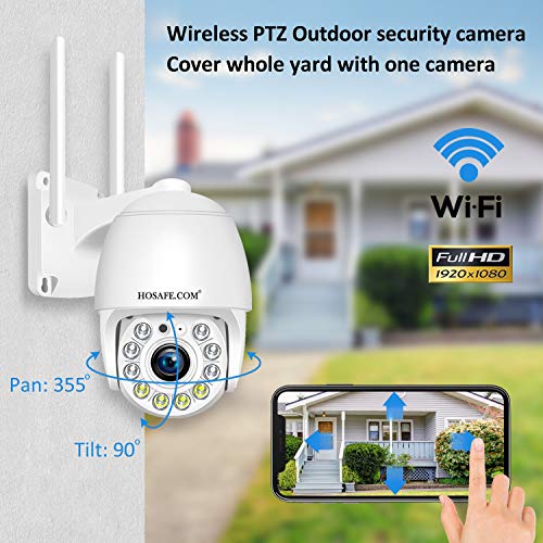 Read more about the article Security Camera Outdoor Wireless WiFi, Floodlight Camera HOSAFE Video Surveillance Cameras for Home Security System, PTZ, 2-Way Audio, Motion Detection, 1080P Night Vision, Waterproof, SD Card Slot