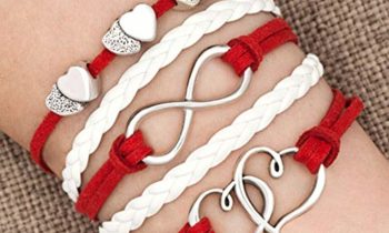 Read more about the article LovelyJewelry Leather Wrap Bracelets Girls Double Hearts Infinity Rope Wristband Bracelets Gifts ()