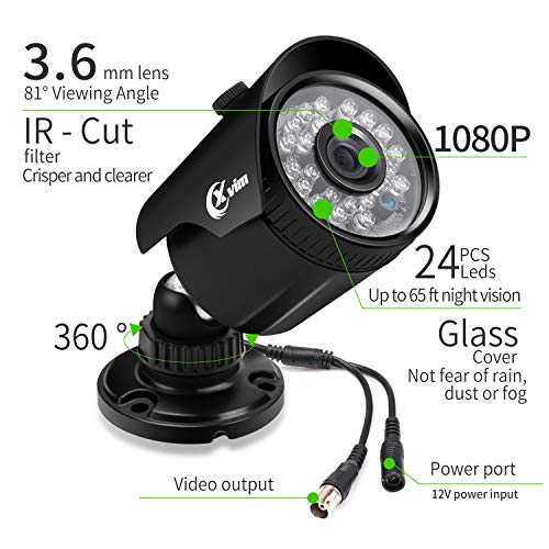 Read more about the article XVIM 8CH 1080P Security Camera System Outdoor with 1TB Hard Drive Pre-Install CCTV Recorder 8pcs HD 1920TVL Outdoor Home Security Surveillance Cameras Night Vision Easy Remote Access Motion Alert