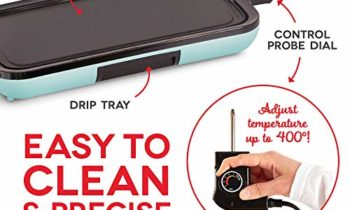Read more about the article DASH DEG200GBAQ01 Everyday Nonstick Electric Griddle for Pancakes, Burgers, Quesadillas, Eggs & other on the go Breakfast, Lunch & Snacks with Drip Tray + Included Recipe Book, 20in, Aqua