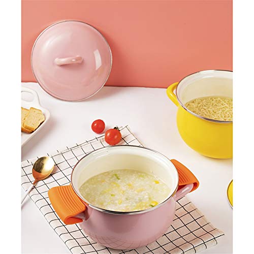 Read more about the article JINXIU Casserole Small Casserole Dish Binaural Shallow Induction Casserole with Tough Enamel Coating Macaron Color 2L (Color : Yellow)