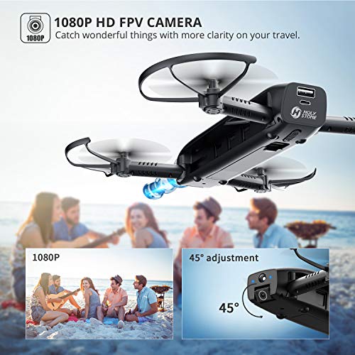 You are currently viewing Holy Stone HS161 Drone with Camera for Adults 1080P FHD, FPV Foldable Drones with Optical Flow Positioning, Gesture Control, Handheld Camera, Power Bank and Flashlight Mode, 2 Modular Batteries