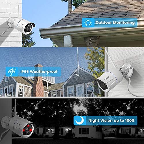 Read more about the article 【Two-Way Audio】 Wireless Security Camera System,Fyuui 1080P 8 Channel Wireless Surveillance H.265+ NVR 4pcs 2.0 Megapixel (1920×1080P) WiFi IP Bullet Camera Outdoor Indoor, Remote View