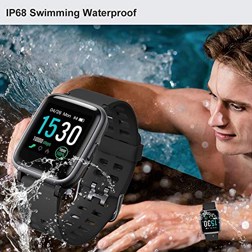 You are currently viewing YAMAY Smart Watch for Android and iOS Phone IP68 Waterproof, Fitness Tracker Watch with Heart Rate Monitor Step Sleep Tracker, Smartwatch Compatible with iPhone Samsung, Watch for Men Women (Black)