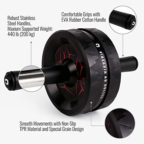 You are currently viewing Vinsguir Ab Roller for Abs Workout, Ab Roller Wheel Exercise Equipment for Core Workout, Ab Wheel Roller for Home Gym, Ab Workout Equipment for Abdominal Exercise (Black&Red)