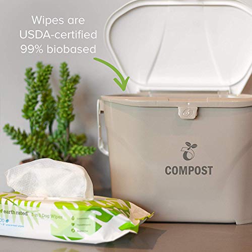 Read more about the article Earth Rated Dog Wipes, 400 Plant-Based and Compostable Wipes for Dogs & Cats, USDA-Certified 99 Percent Biobased, Hypoallergenic, Unscented 8×8 Deodorizing Grooming Pet Wipes for Paws, Body and Butt
