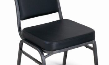 Read more about the article McCourt 10388 Superb Seating Stack Chair – Black Vinyl on Silvervein Frame