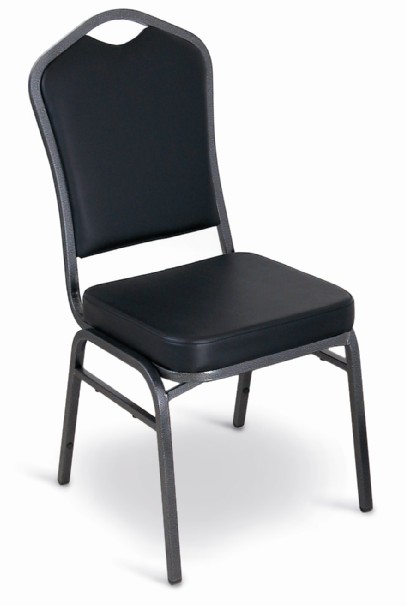 Read more about the article McCourt 10388 Superb Seating Stack Chair – Black Vinyl on Silvervein Frame