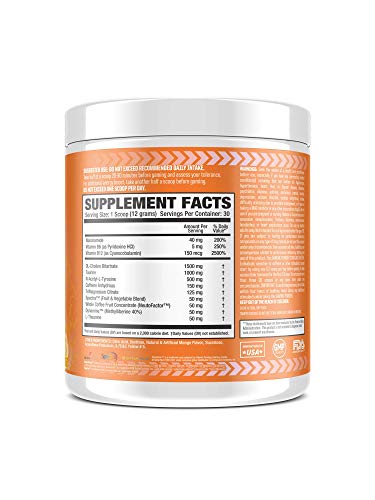 Read more about the article L33T Gaming Powder | Mango Citrus | 30 Servings | 12.7oz | Gaming: Energy + Focus Enhancer