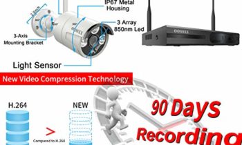 Read more about the article 【2020 Update】 OOSSXX 8-Channel HD 1080P Outdoor Wireless Security Camera System,8Pcs 1080P Wireless Indoor/Outdoor IR Bullet IP Cameras,P2P,App, HDMI Cord & 4TB Hard Drive Pre-Install